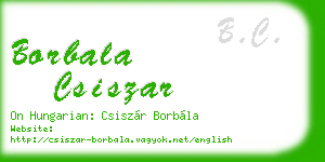 borbala csiszar business card