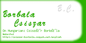 borbala csiszar business card